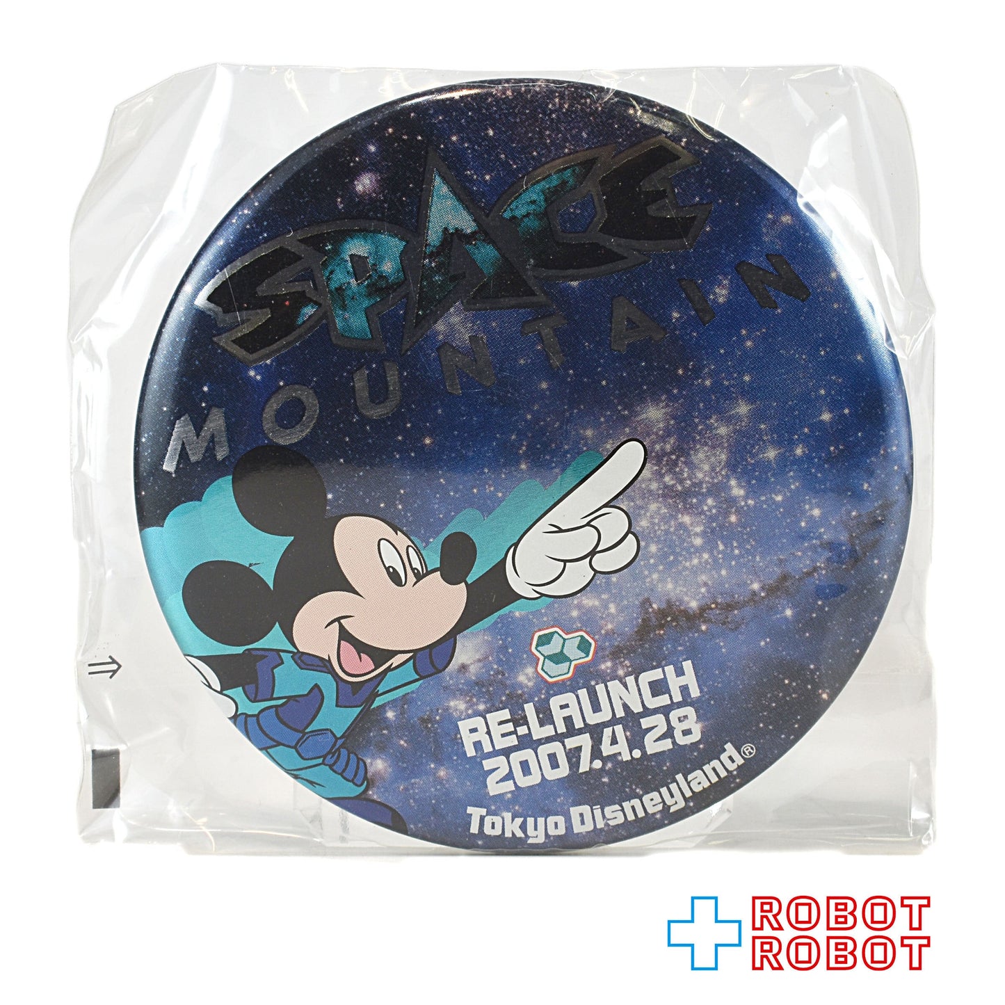 TDR 東京ディズニーランド スペース・マウンテン RE-LAUNCH 2007 缶バッジ