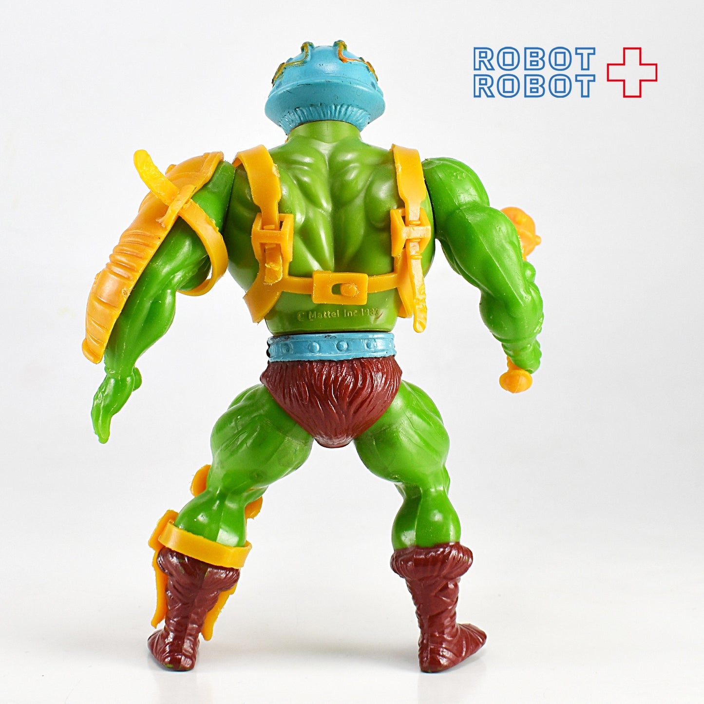 マテル ヒーマン オリジナル MOTU シリーズ1 マンアットアームズ (グレイドットオンヘルメット) アクションフィギュア 1982 ⚫️武器付き完品