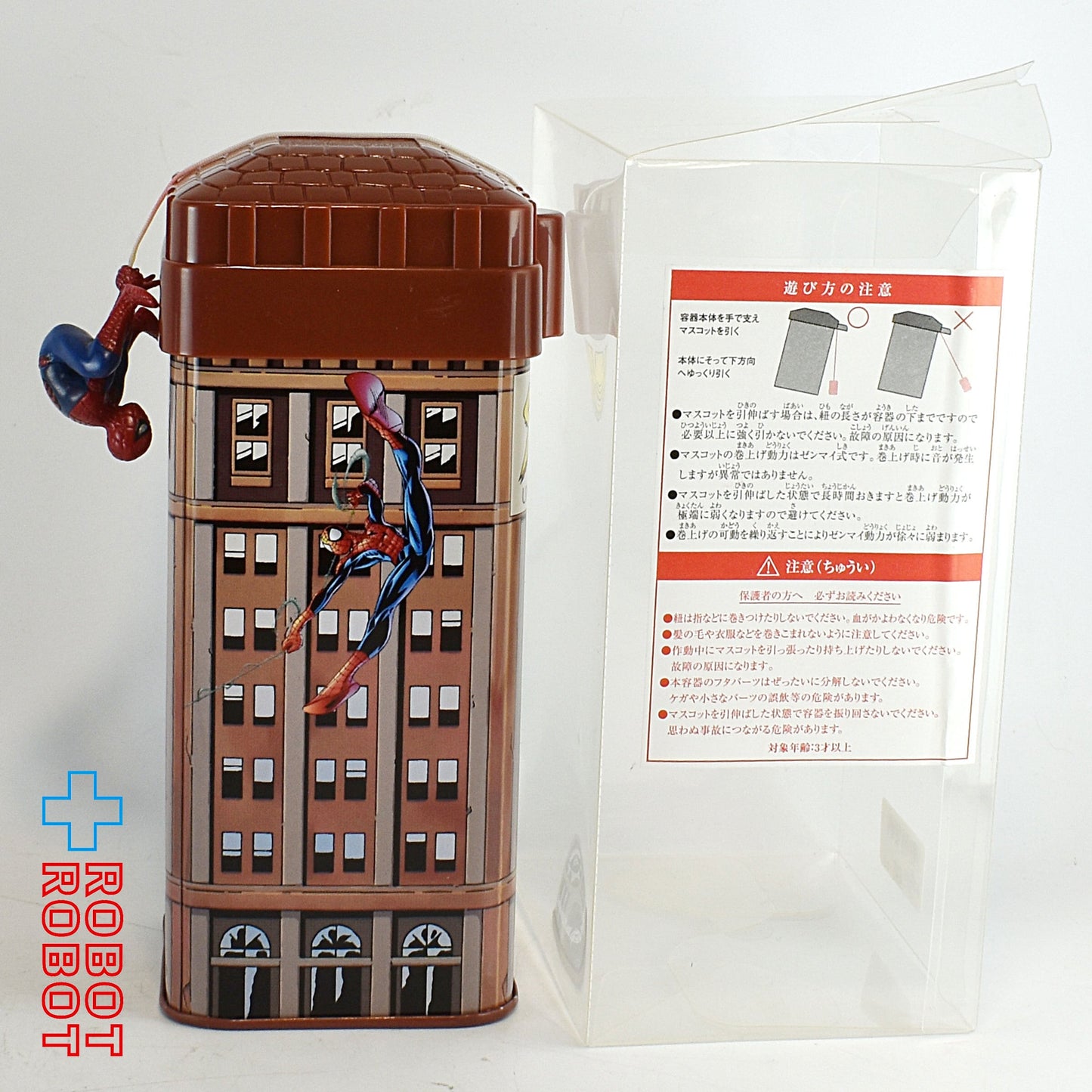 USJ スパイダーマン フィギュア付き スーベニア お菓子缶ケース
