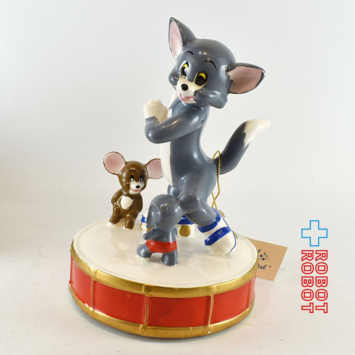 トムとジェリー 陶器製オルゴール フィギュアリン ローラースケート