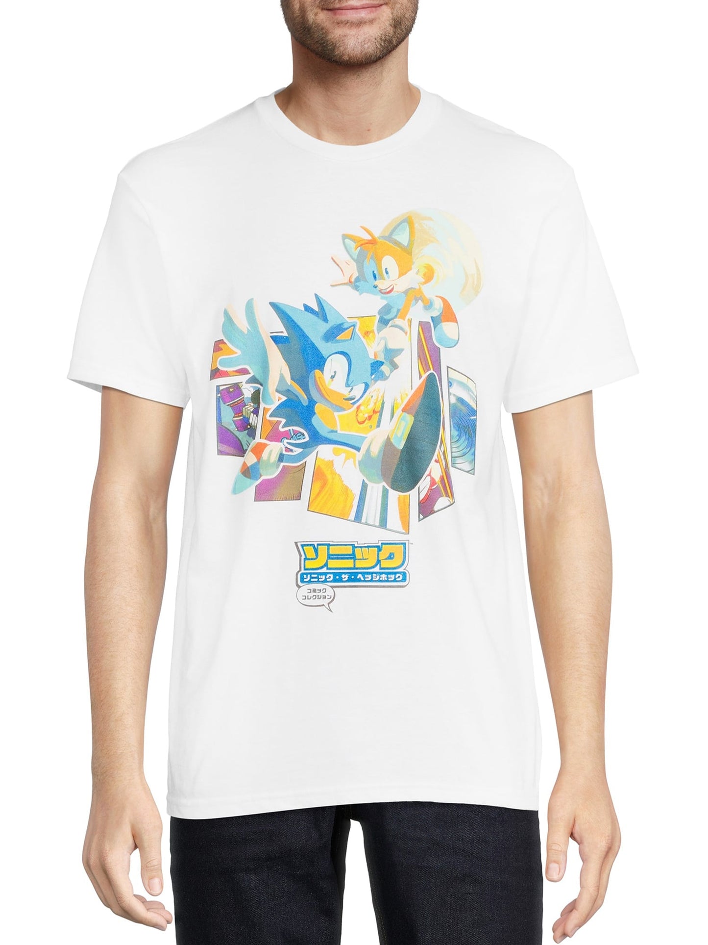 Tシャツ ソニック・ザ・ヘッジ ホッグ 白 日本語