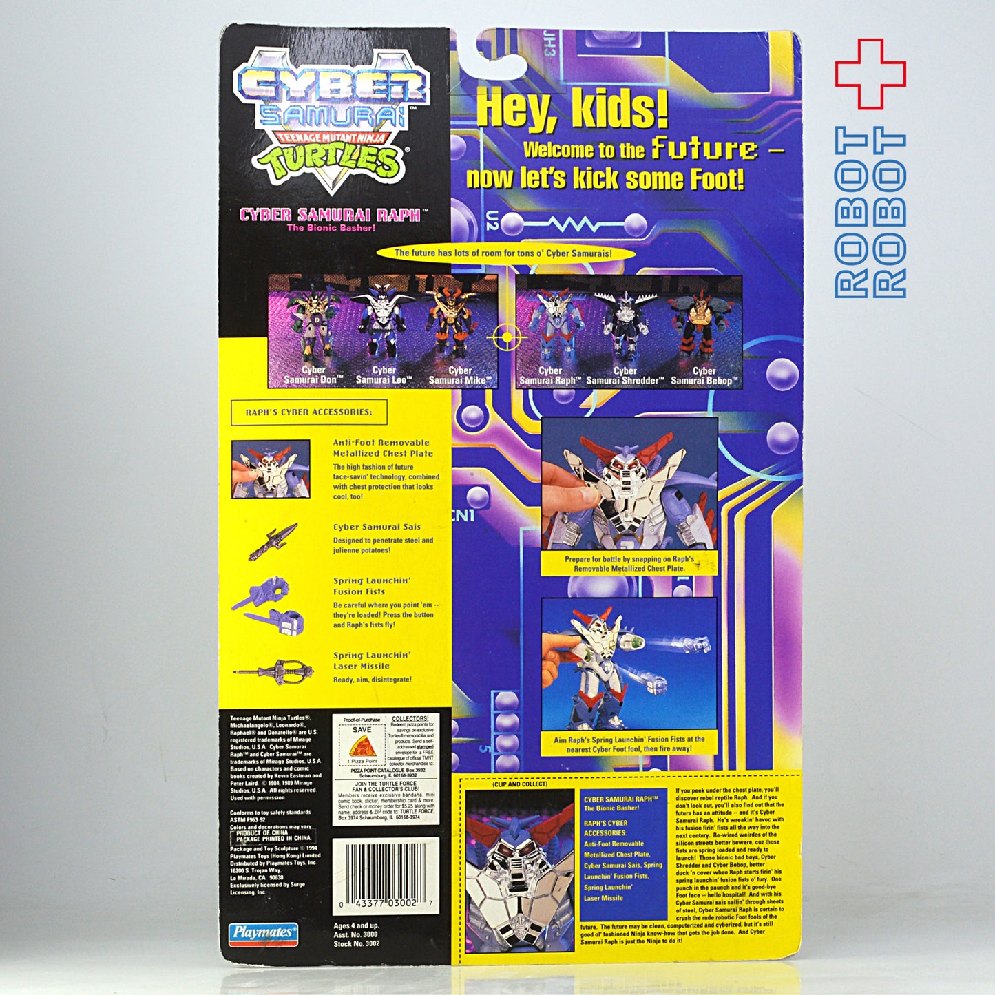 タカラ プレイメイツ タートルズ TMNT サイバーサムライ・ラファエロ アクションフィギュア 1994 未開封