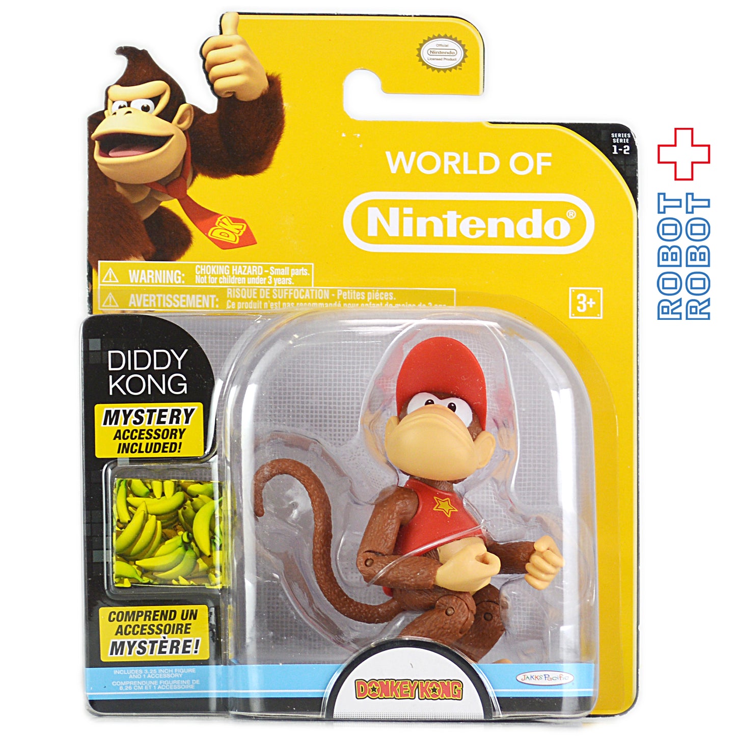 ワールドオブニンテンドー ドンキーコング ディディーコング 4インチ アクションフィギュア ※難有り