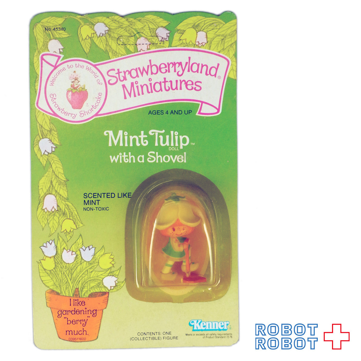 ストロベリーショートケーキPVC:ミントチューリップとシャベル