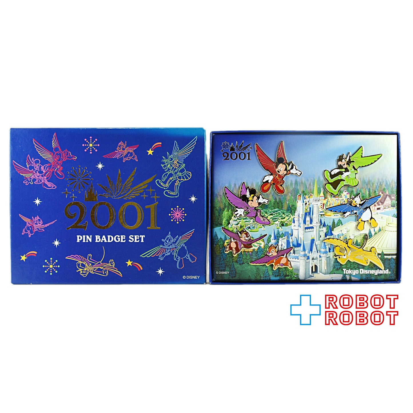 ディズニー TDL限定 集合(4 DAYS BEFORE 2001) 「ディズニー ニューセンチュリー・カウントダウン・パーティー」ピンバッジセット