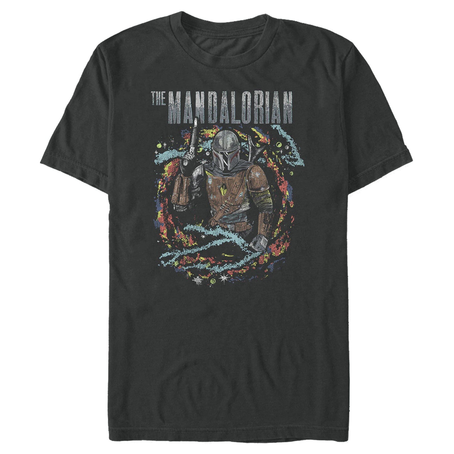 スター・ウォーズ Tシャツ Star Wars The Mandalorian Cosmic Mando Black