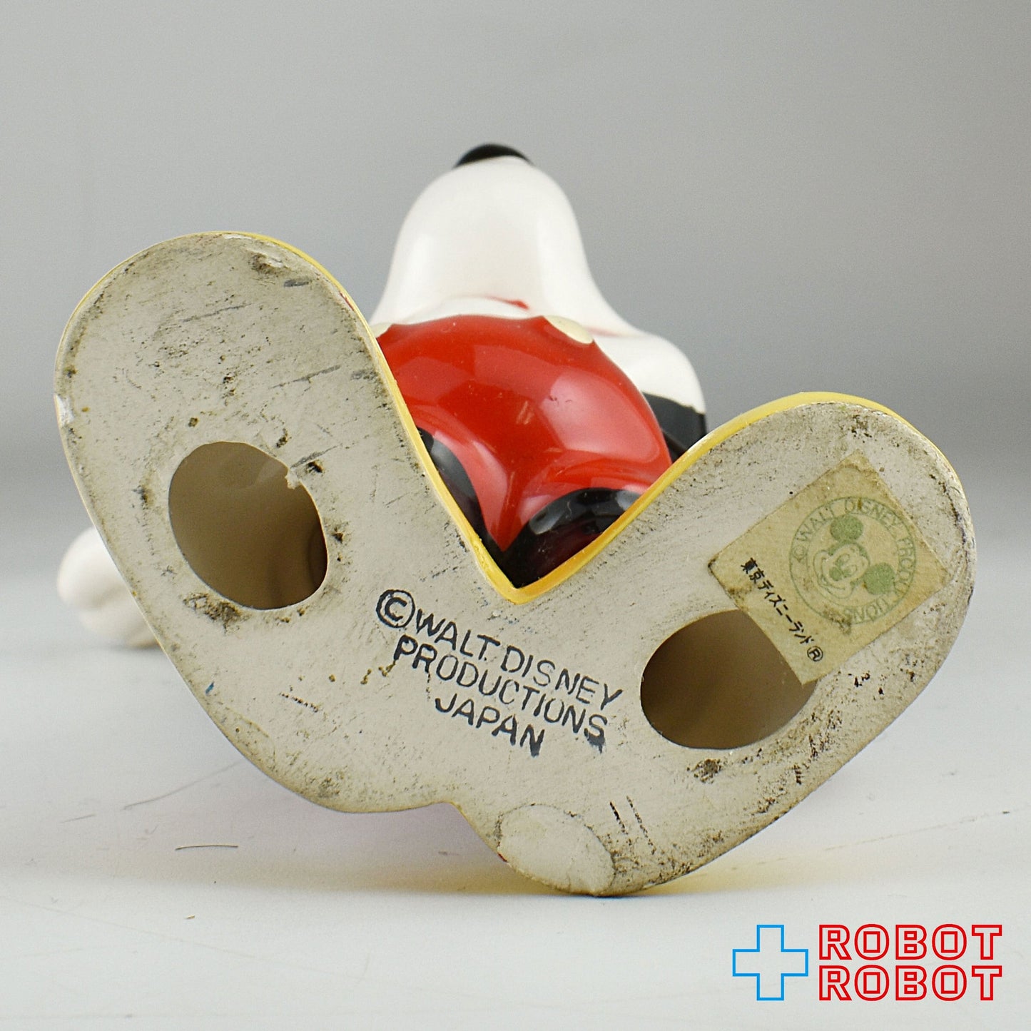 TDL 東京ディズニーランド ミッキーマウス 陶器 フィギュアリン 片手あげ