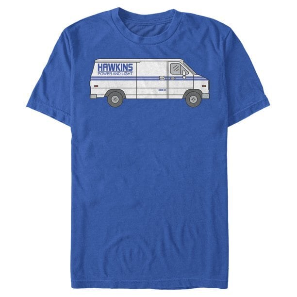 ストレンジャー・シングス Tシャツ Stranger Things Hawkins Power Company Truck Royal Blue