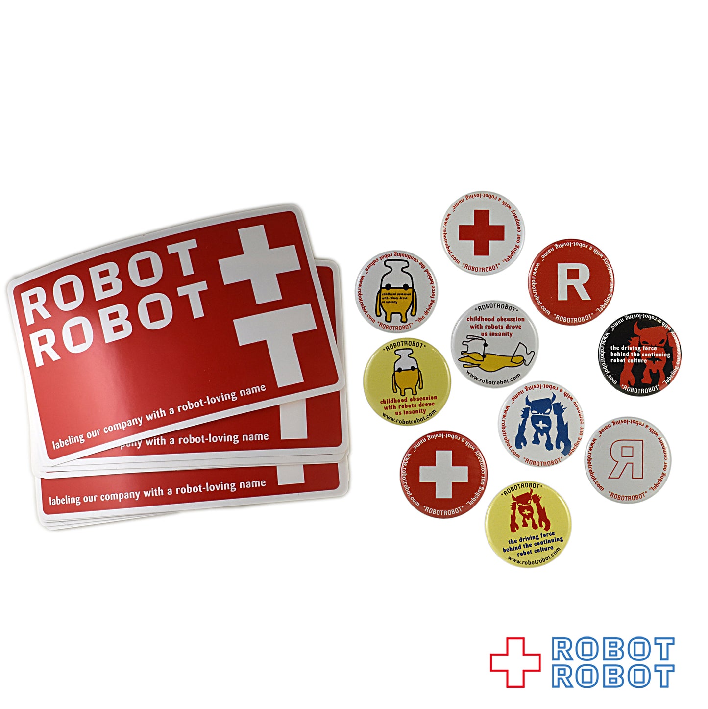 ROBOTROBOT 缶バッジ&ステッカーセット