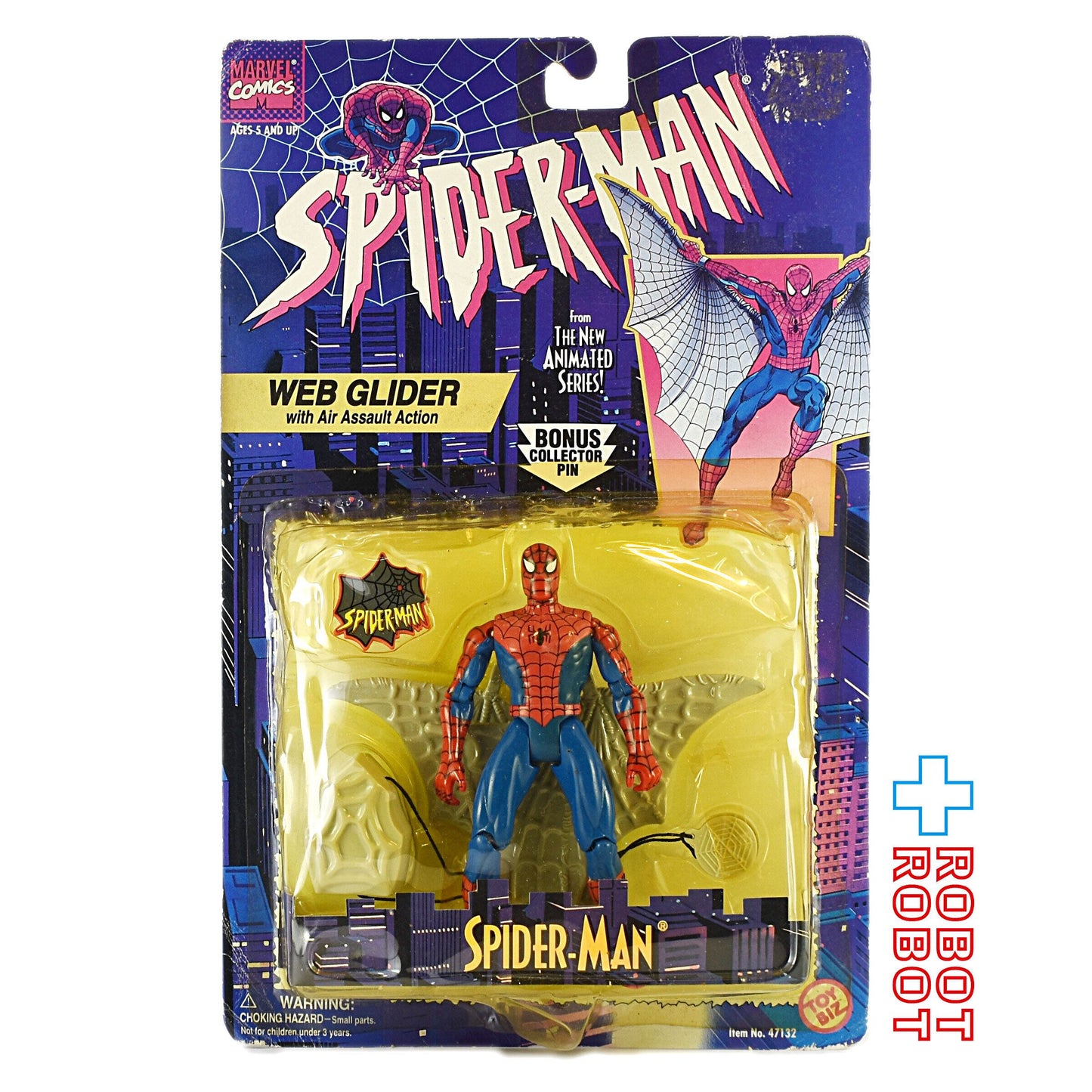 トイビズ スパイダーマン ニューアニメイテッドシリーズ フィギュア スパイダーマン ウェブグライダー アクション フィギュア 1994 未開封