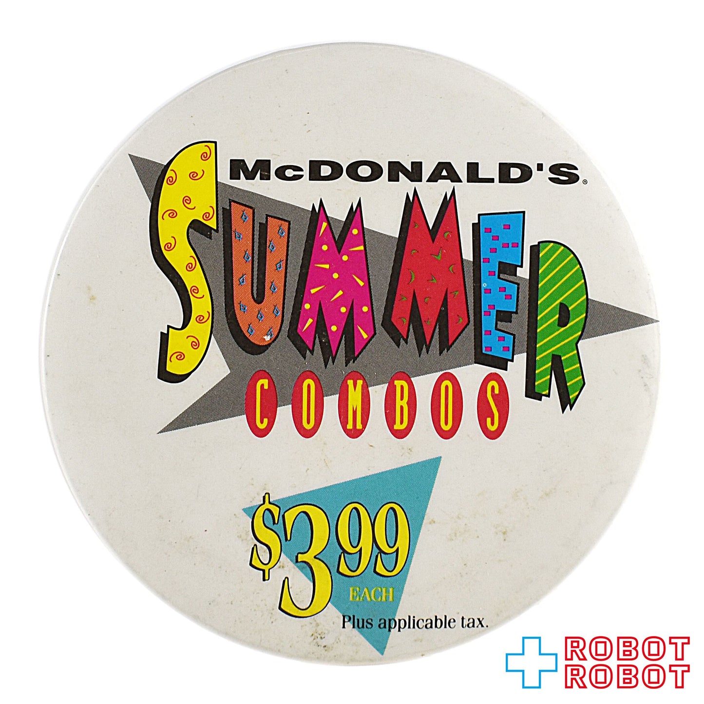 マクドナルド 缶バッジ サマーコンボ $3.99