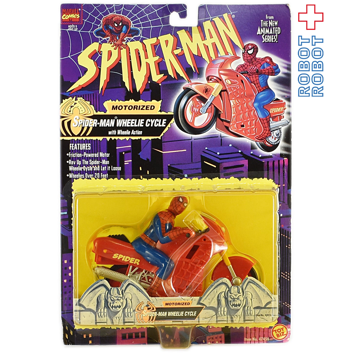 トイビズ スパイダーマン ニューアニメイテッドシリーズ フィギュア スパイダーマン ウィリーサイクル