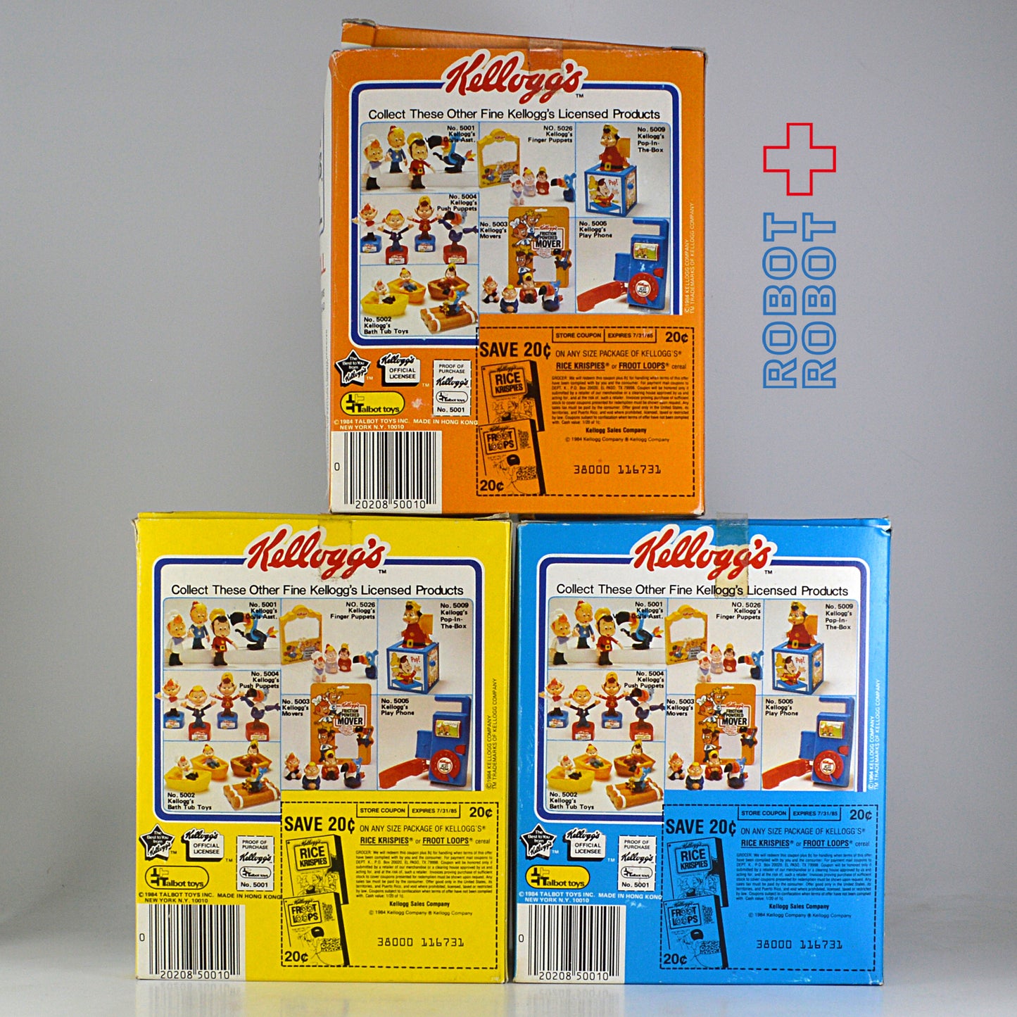 ケロッグ スナップ!クラックル!ポップ! ミニソフビフィギュア 1984 タルボット社 3体セット 箱入