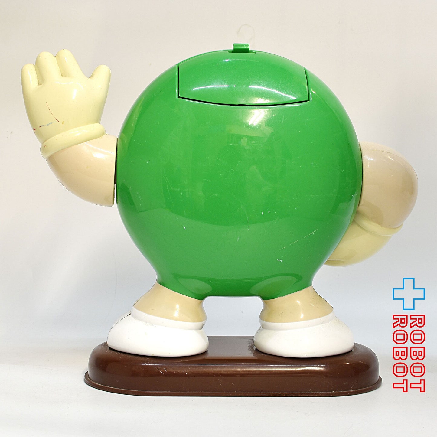M&M's ディスペンサー グリーン オレンジチョコ持ち エムアンドエムズ