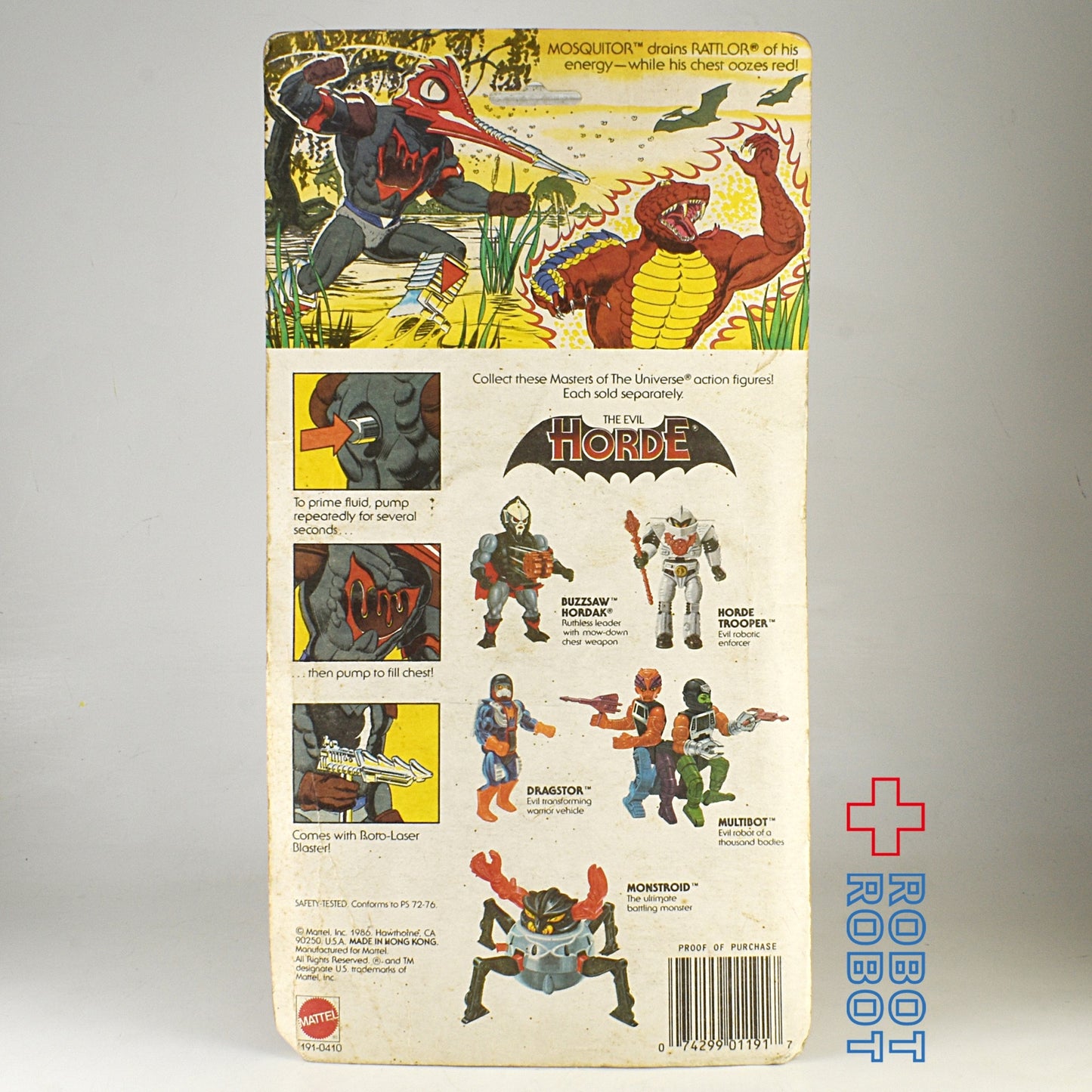 マテル ヒーマン MOTUオリジナル モスキーター アクションフィギュア 武器、台紙付