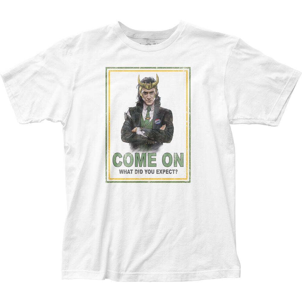 マーベル Tシャツ Marvel Studios Disney Plus Loki Come On White T-Shirt