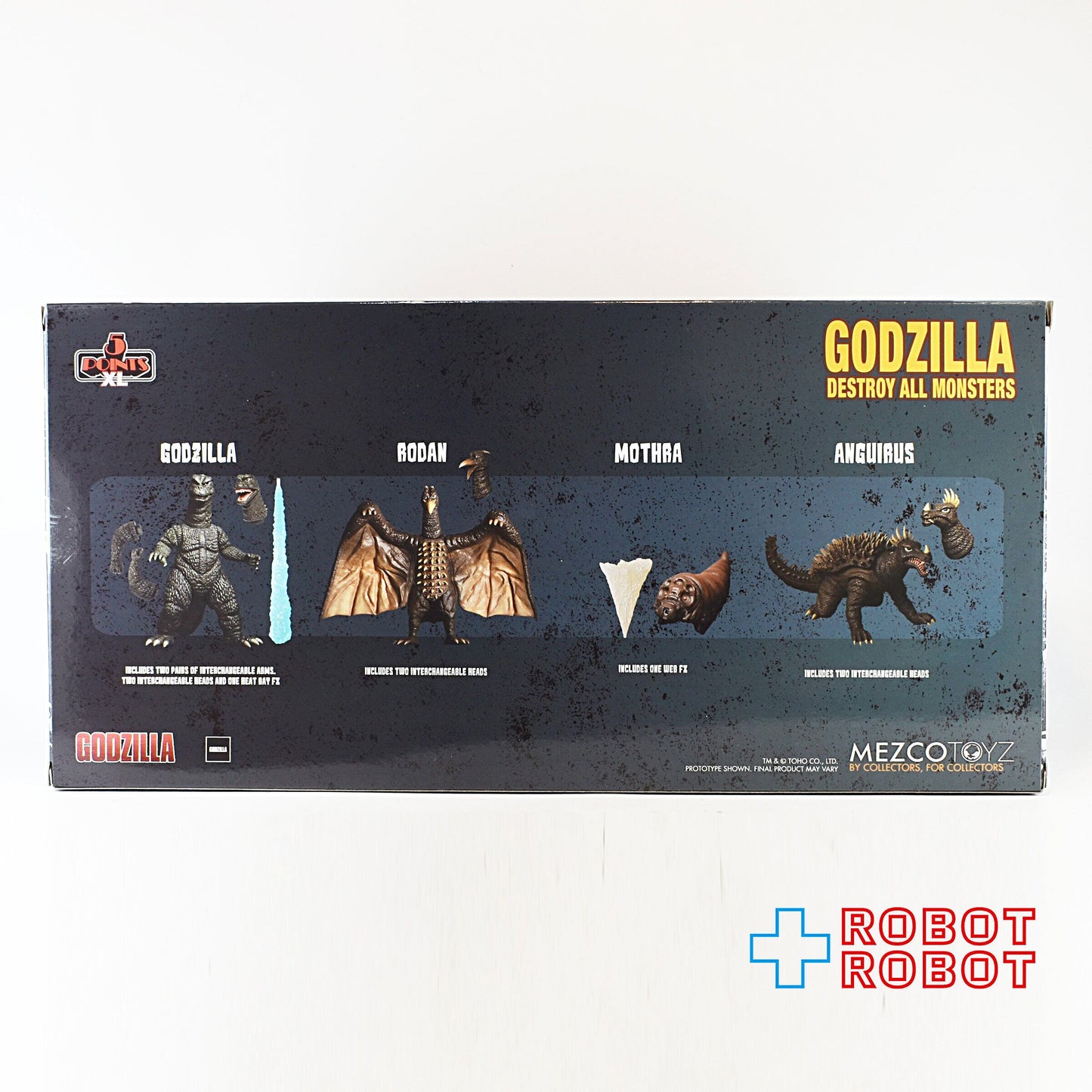 メズコ ゴジラ デストロイ・オール・モンスターズ 1968 5ポイント XLラウンド 1 ボックスセット