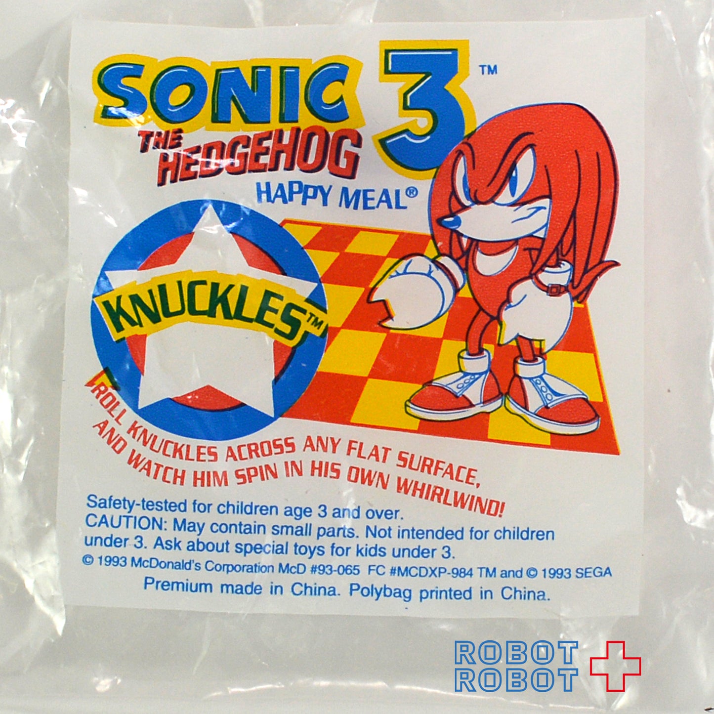 マクドナルド ソニック・ザ・ヘッジホッグ ハッピーミールトイ ナックルズ 未開封