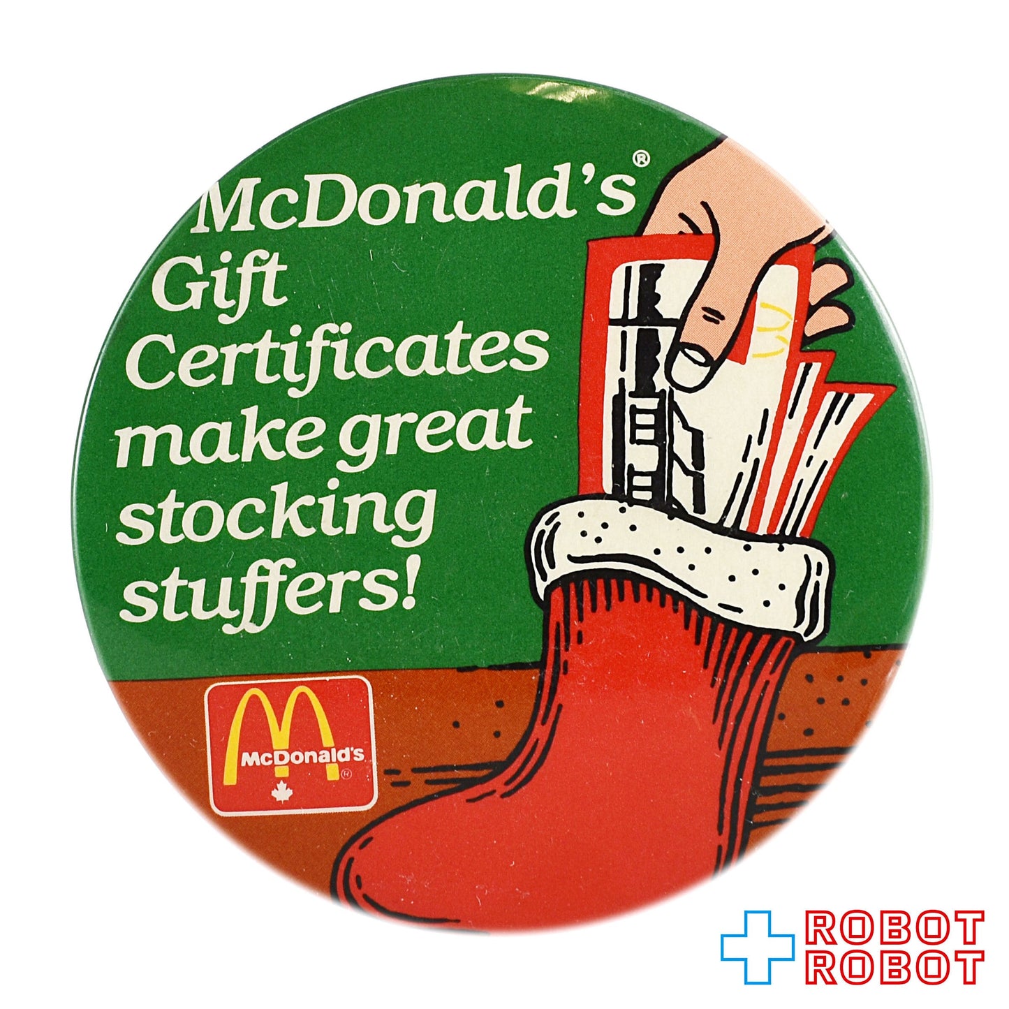 マクドナルド カナダ 缶バッジ グレートストッキングサファーギフト