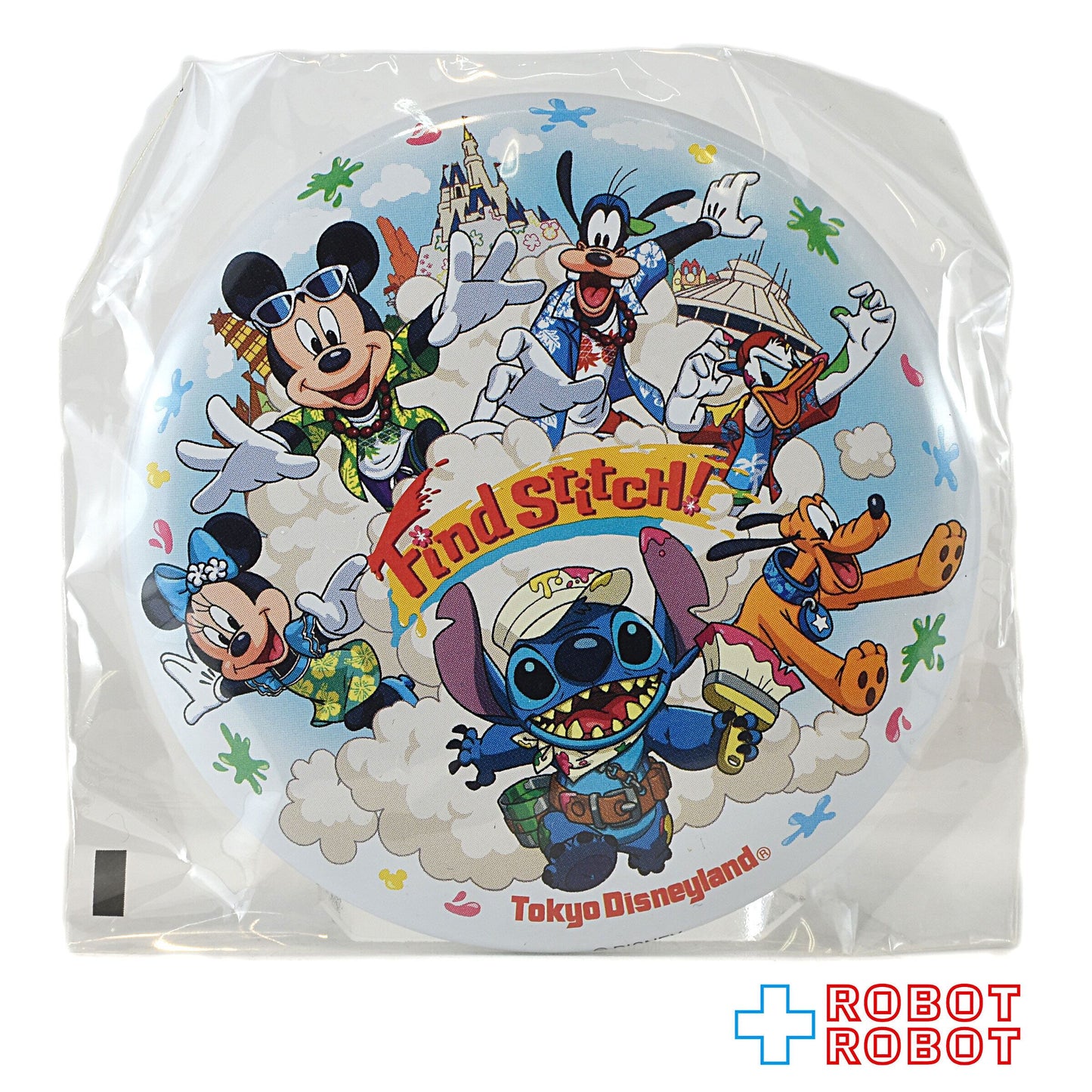 TDL 東京ディズニーランド リロ&スティッチのフリフリ大騒動 ~Find Stitch!~ 2006 缶バッジ
