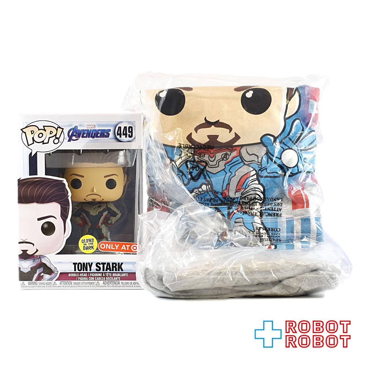 ファンコ POP! 449 MARVEL アベンジャーズ エンドゲーム トニー・スターク(蓄光)Tシャツセット ターゲット 限定