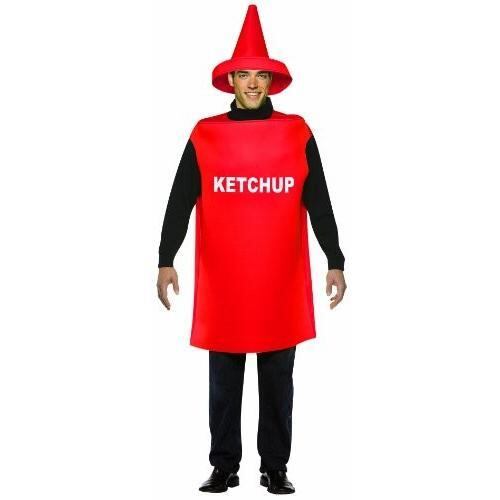 ケチャップ 赤 大人用 コスチューム ハロウィン コスプレ 衣装 グッズ