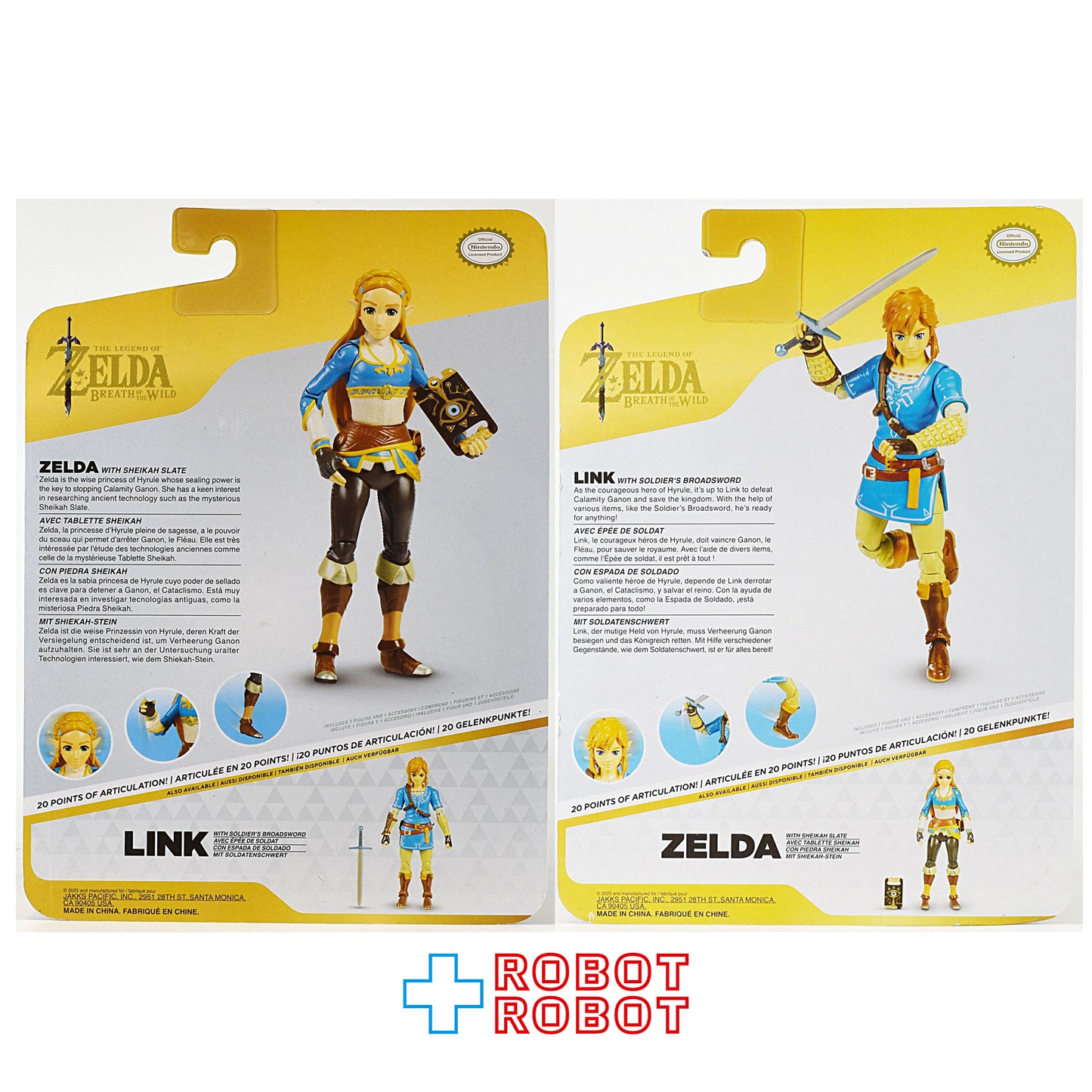 ジャックス ゼルダの伝説 ブレス オブ ザ ワイルド ゼルダ＆リンク アクションフィギュア セット 未開封