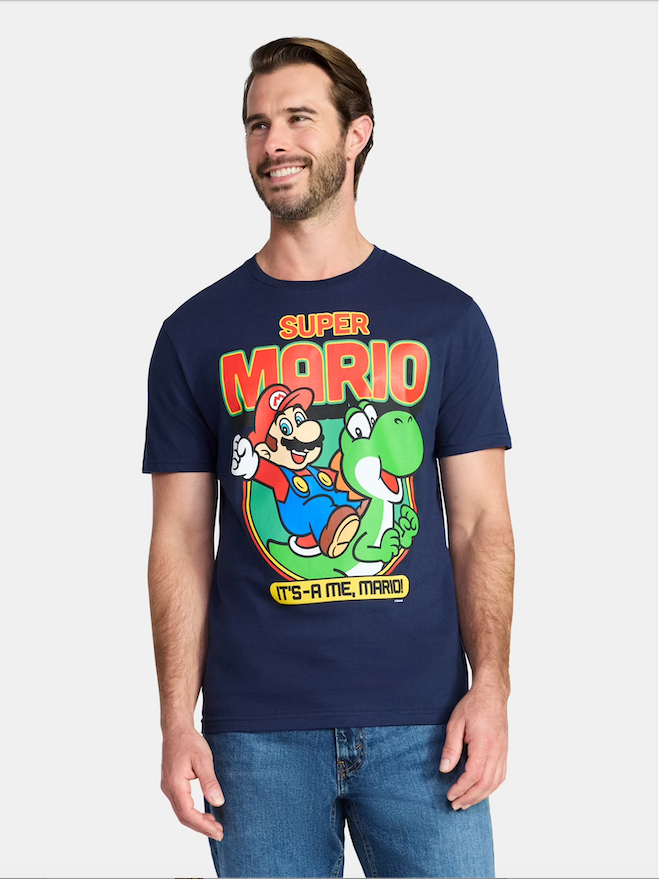 ニンテンドー スーパーマリオ ヨッシーとマリオ Lサイズ Tシャツ