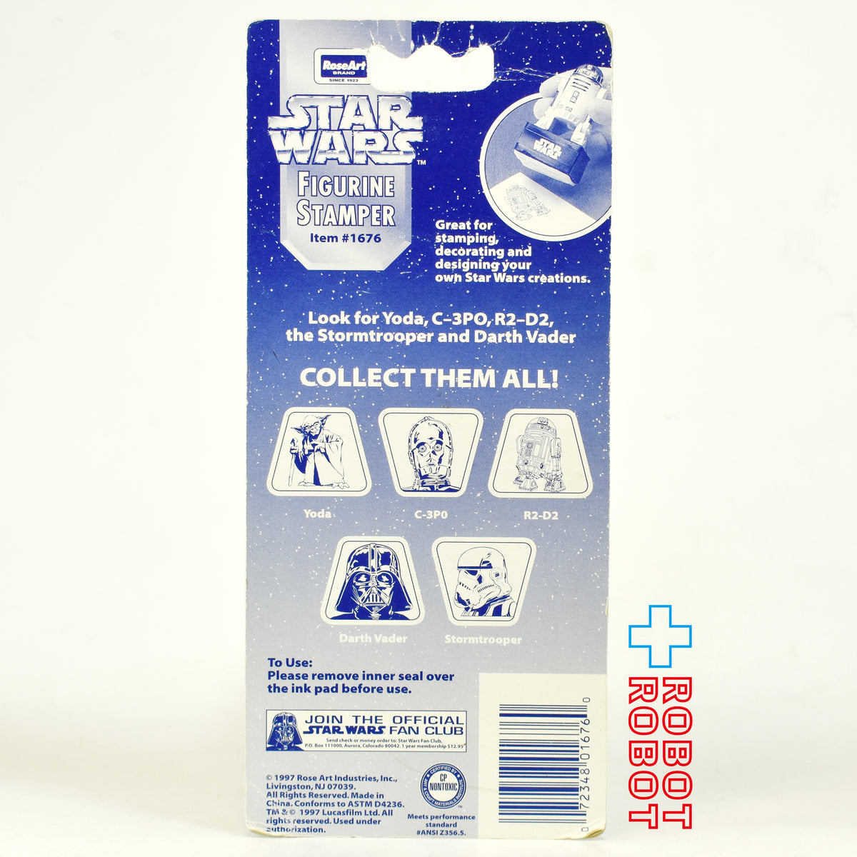 ローズアート社 スター・ウォーズ ヨーダ スタンプフィギュア 1997 未開封