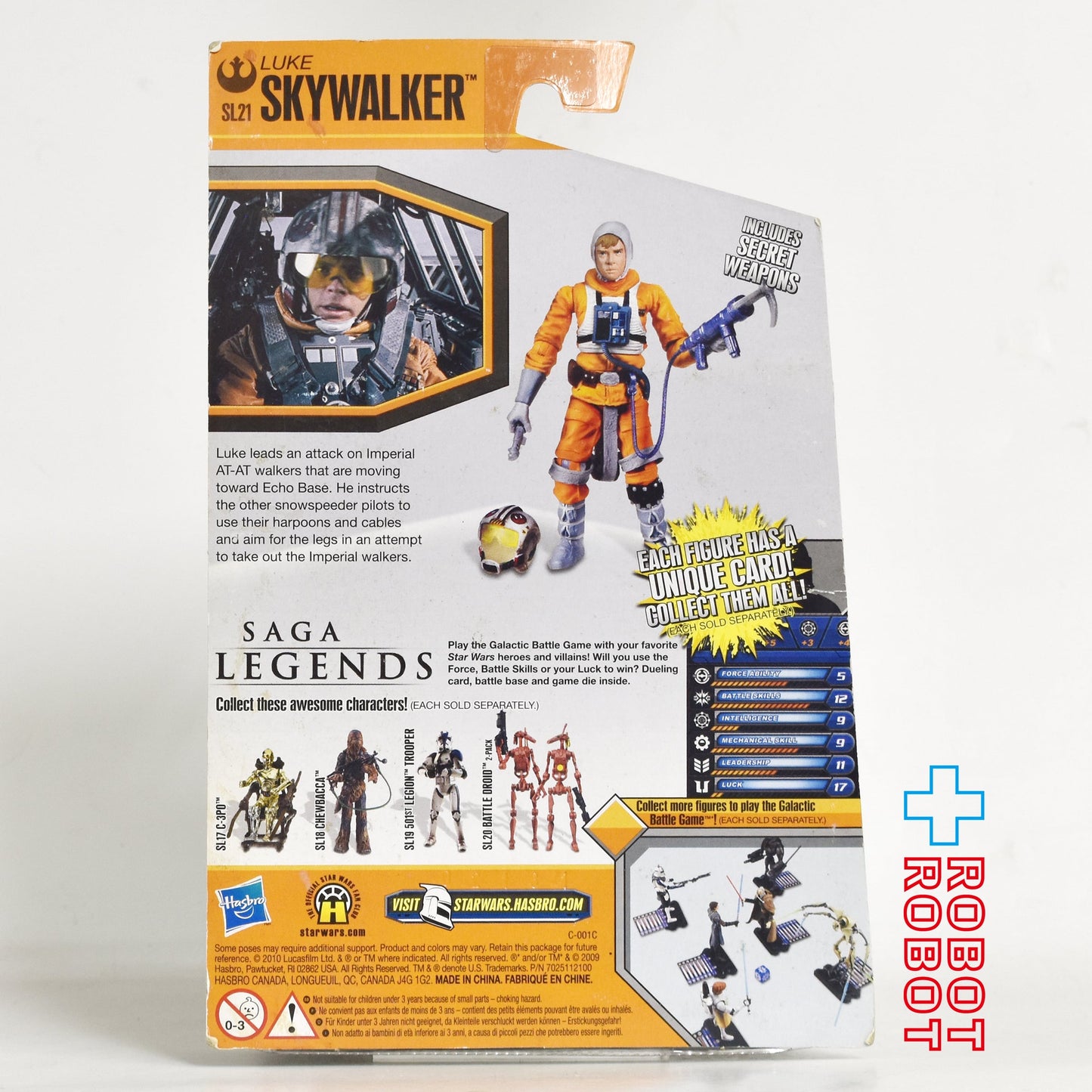 スター・ウォーズ SL2010 SL21 ルーク・スカイウォーカー スノースピーダーパイロット 3.75インチ アクションフィギュア 未開封 US版