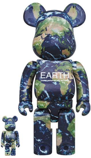 メディコム BE@RBRICK ベアブリック 100% & 400% スペースシャトル プログラム 40周年 EARTH 未開封 ♦︎４号店商品