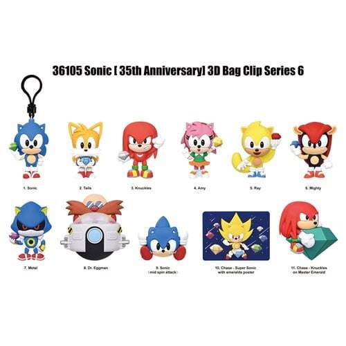 モノグラム フィギュラル バッグ クリップ ソニック・ザ・ヘッジホッグ 35周年 シリーズ6 1パック 未開封