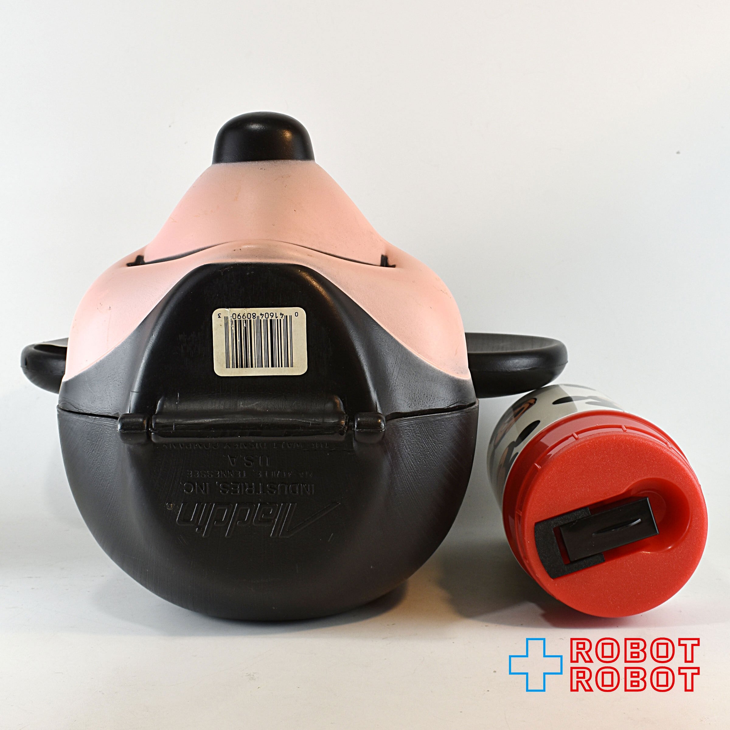 ミッキーマウス 顔のカタチのランチボックス 水筒付 右耳シール