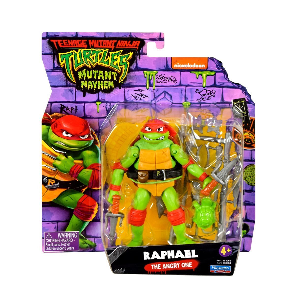 プレイメイツ タートルズ ミュータント・パニック！TMNTラファエロ 4.5インチ ベーシックフィギュア 未開封