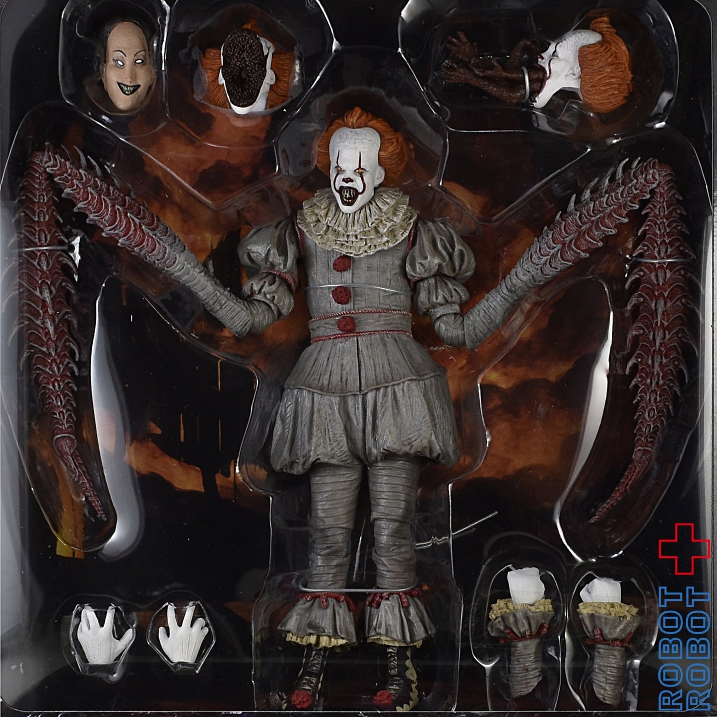 ネカ IT イット それが見えたら、終わり。 ペニーワイズ ダンシング・クラウンVer. アルティメット 7インチ アクションフィギュア 未開封