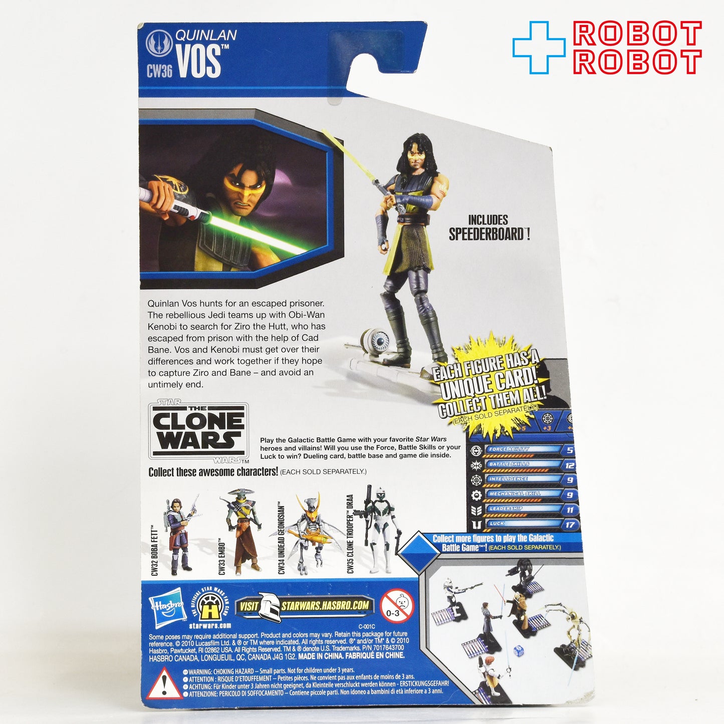 スター・ウォーズ CW2010 CW36 クインラン・ヴォス クローン・ウォーズ 3.75インチ アクションフィギュア US版 未開封