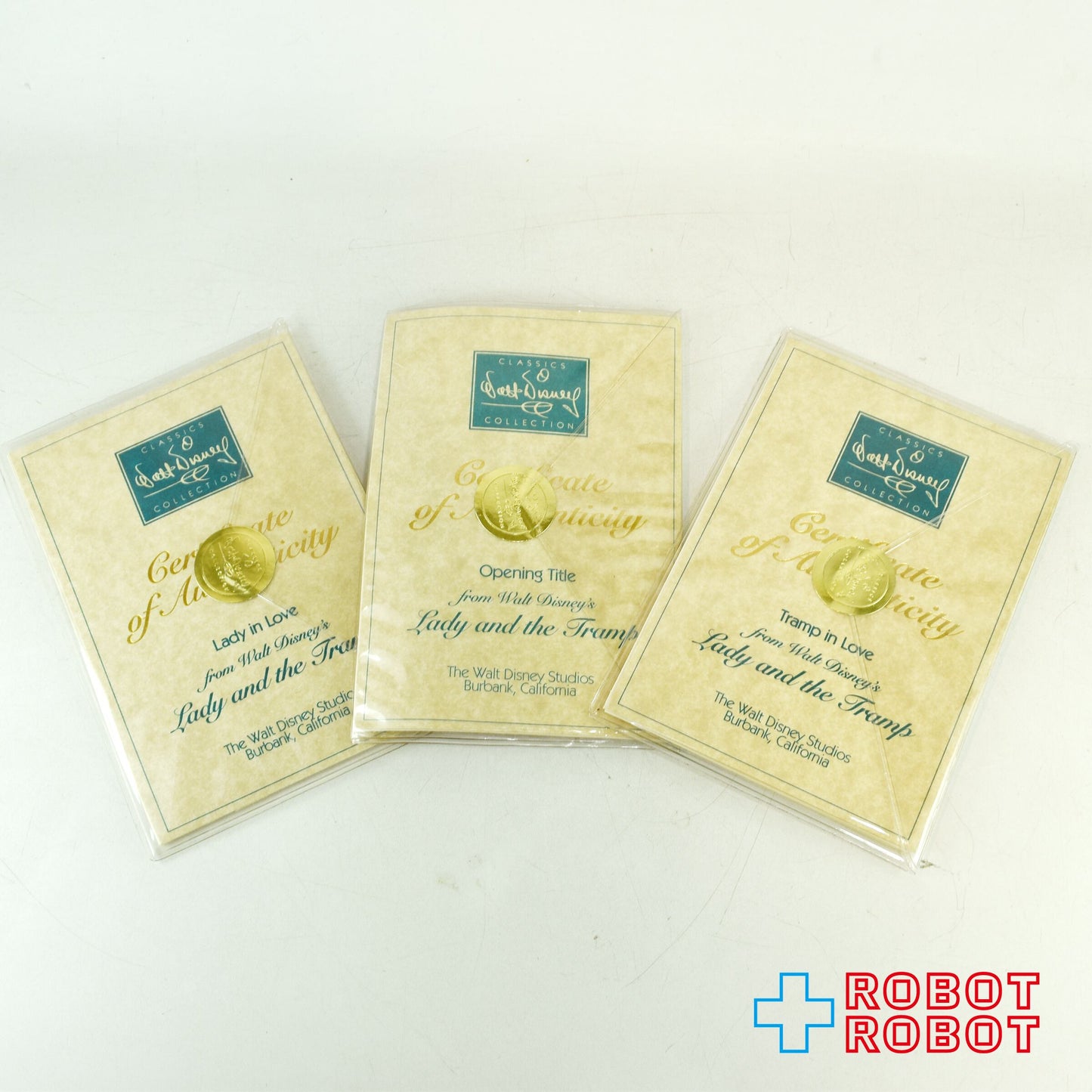 ディズニー WDCC わんわん物語 レディ& トランプ  トランプ・イン・ ラブ レディ・イン・ラブ フィルム付き 箱付き ※難あり