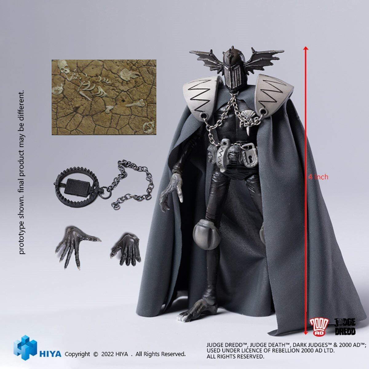 ハイヤトイズ ジャッジ・ドレッド 1/18 ジャッジフィアー モノクロ