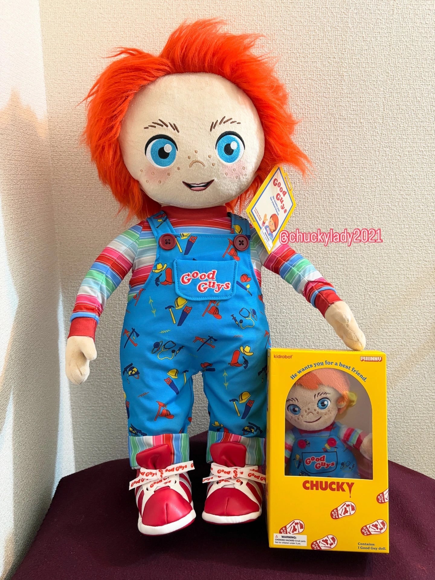 キッドロボット チャイルド・プレイ2 グッドガイ チャッキー 2フィート プレミアム ぬいぐるみ人形 紙タグ付 - ROBOTROBOT