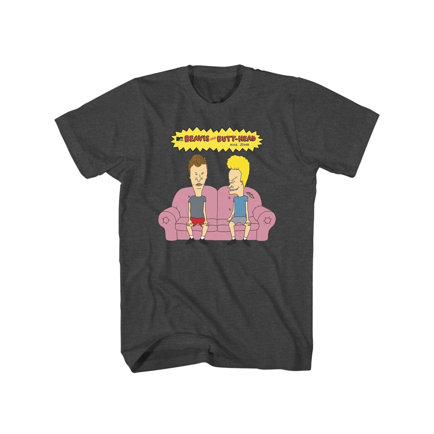 ビーバス・アンド・バットヘッド ソファー Tシャツ ブラック