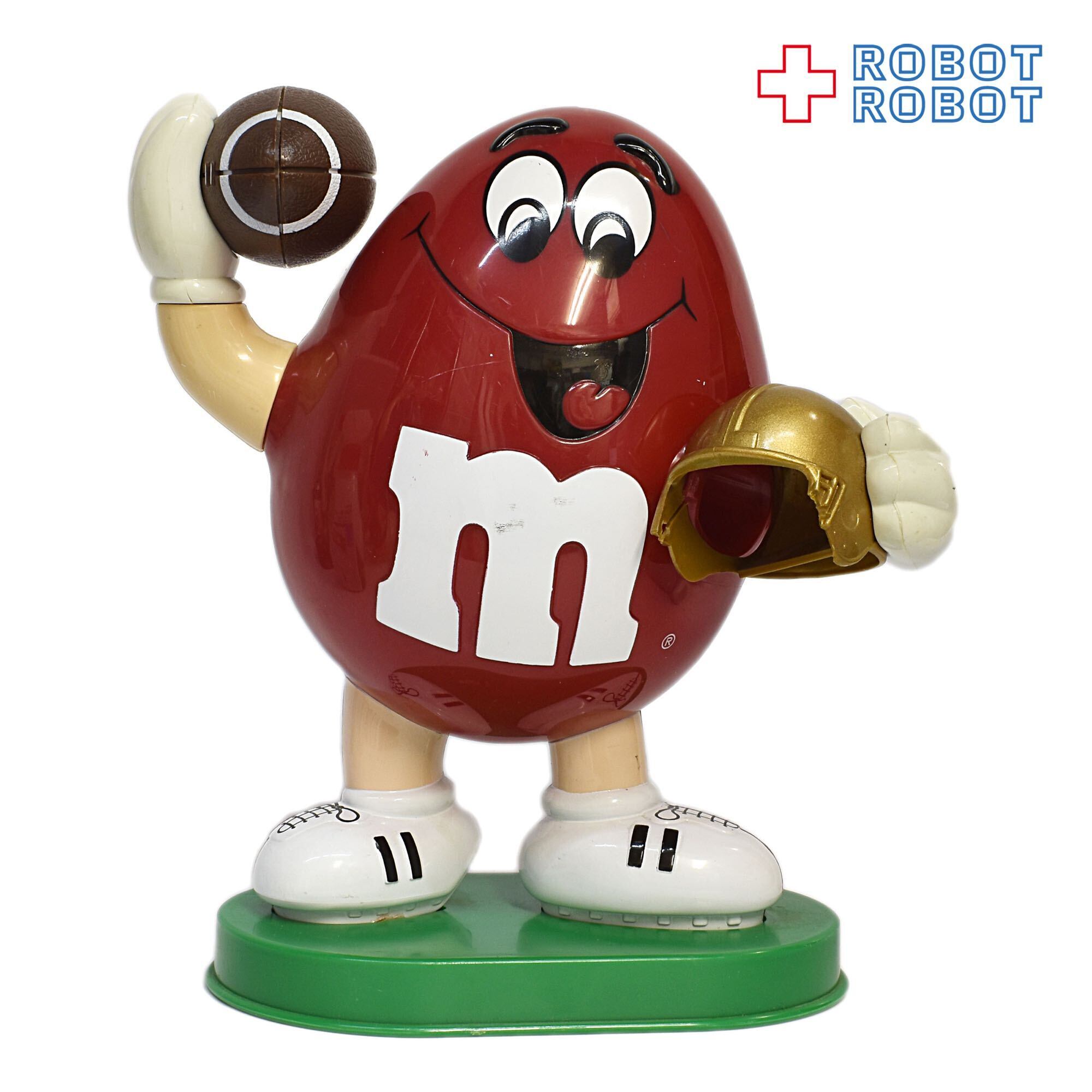 エムアンドエムズディスペンサー　アメリカンキャラクター M&M's ディスペンサー レッド アメリカンフットボール エムアンドエム