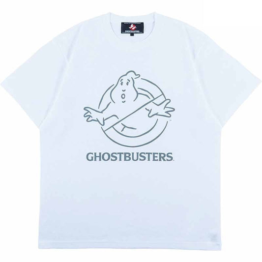 メディコム・トイ MLE ゴーストバスターズ ロゴ (落書き) ホワイト Tシャツ XLサイズ 紙タグ付き