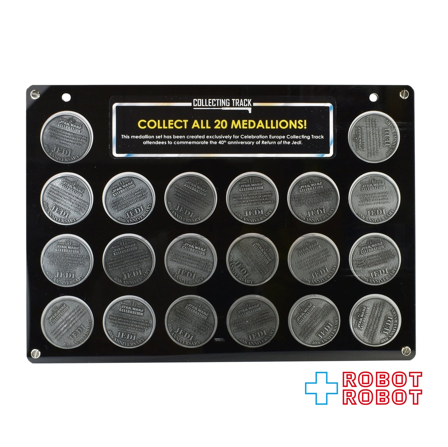 スター・ウォーズ ROTJ40周年 コイン 20種セット ディスプレイフレーム入 セレブレーション ヨーロッパ2023 コレクティングトラック限定