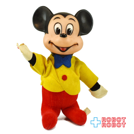 ディズニー ミッキーマウス おがくずぬいぐるみ人形 メイドインジャパン