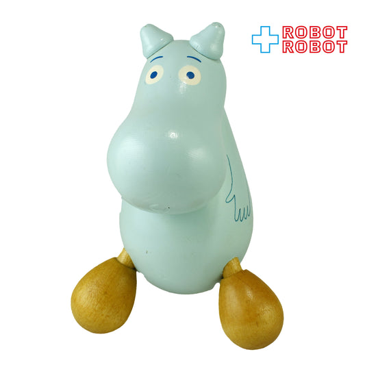 プーレルット ムーミン ムーミントロール ブルー 木製ツボ押し フィギュア 1996