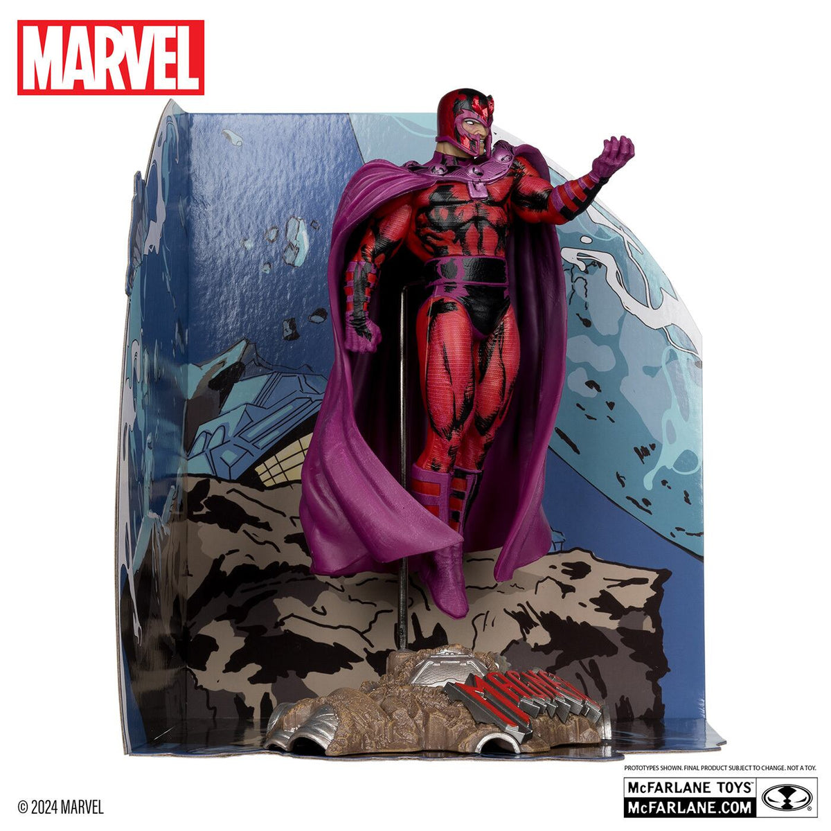 マクファーレン・トイズ マーベル シーン・フィギュア #010 マグニートー ジム・リー／X-MEN Vol.2 #11/6 スタチューフィギュア 未開封