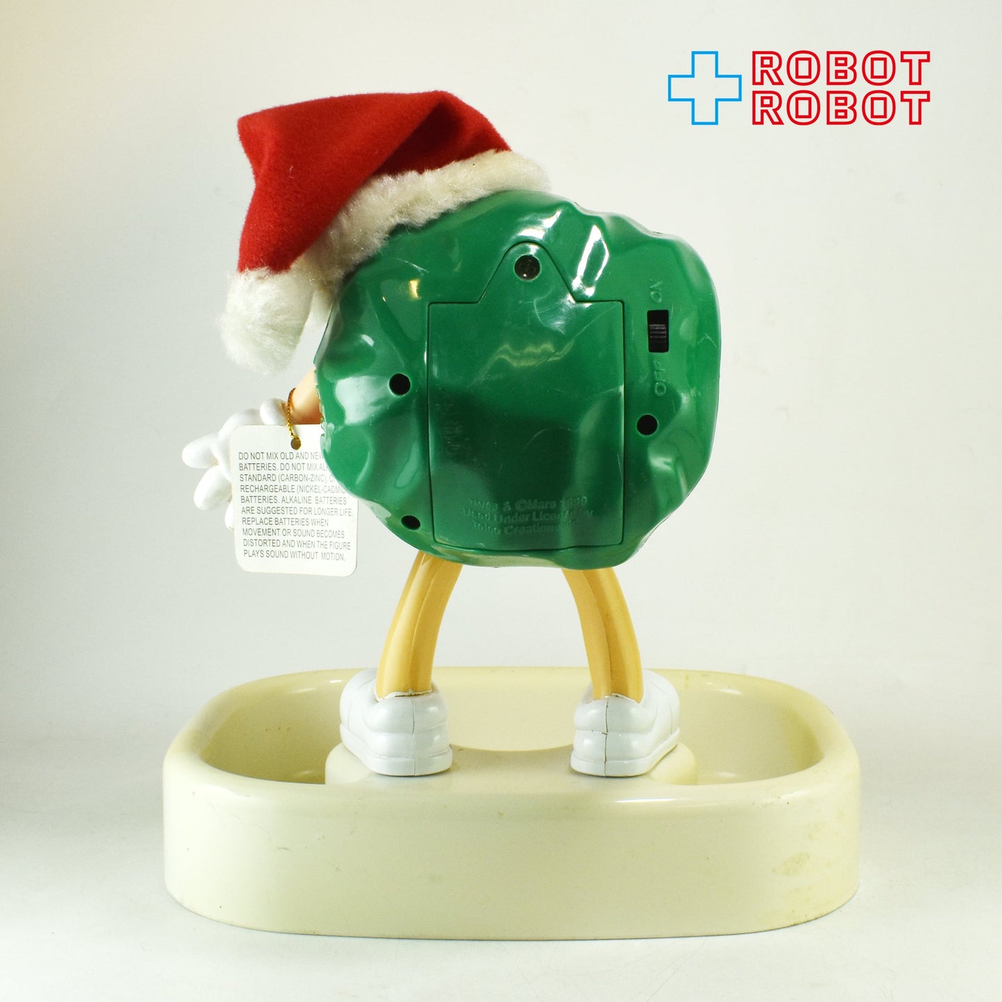 M&M's エムアンドエムズ レッド サンタ帽 トーキング アニメイテッド クリスマス キャンディー ディッシュ 白 紙タグ付き 本体のみ