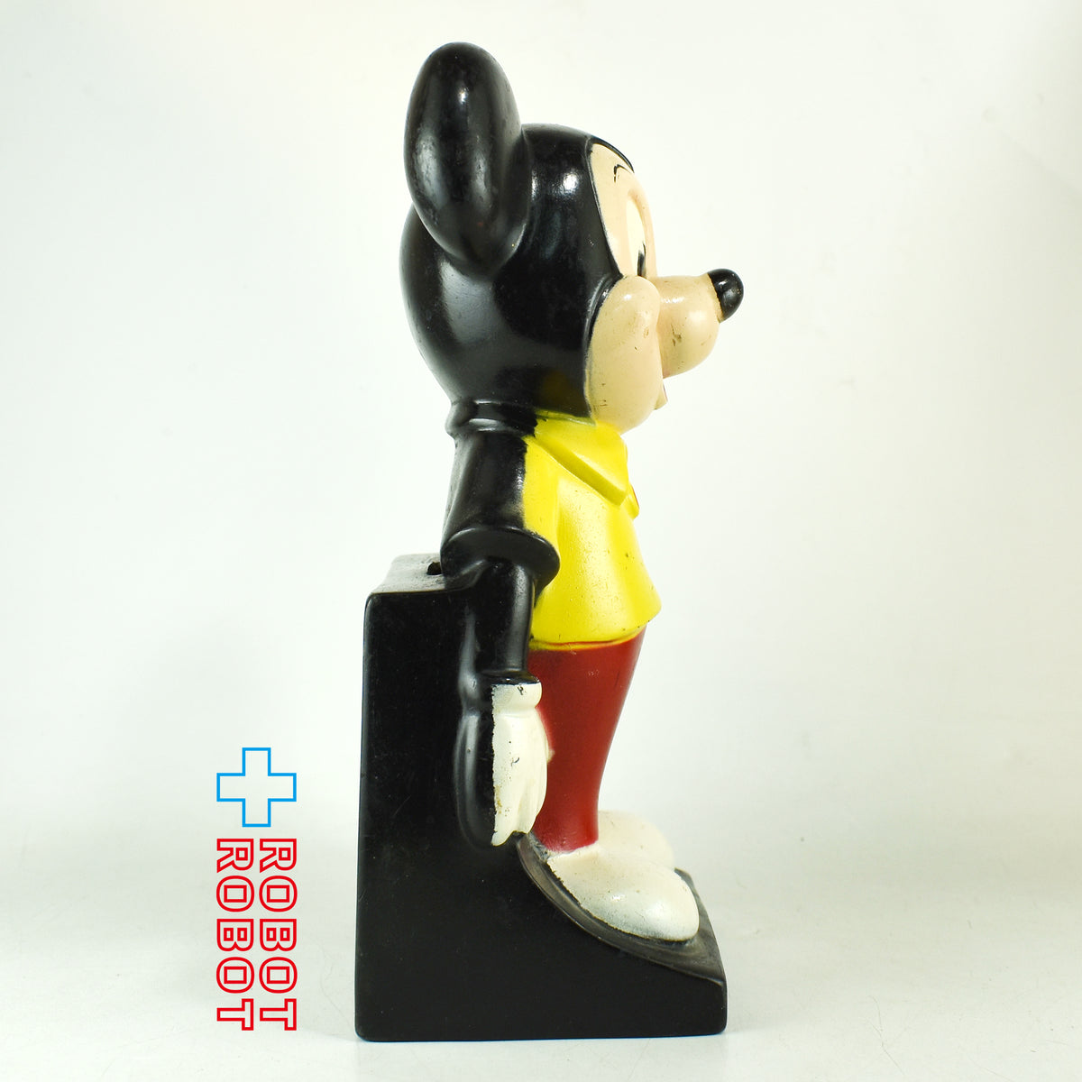 ディズニー ミッキーマウス 黄シャツ 艶あり ソフビ貯金箱 プレイパル社