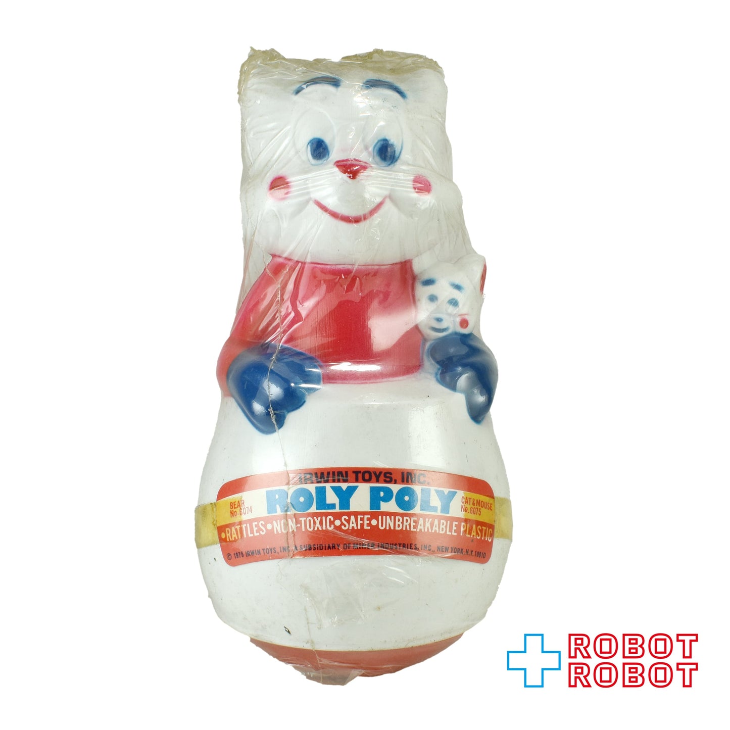 アーウィン・トイズ キャット&マウス ロリーポリー おきあがりこぼし シュリンク包装 1975