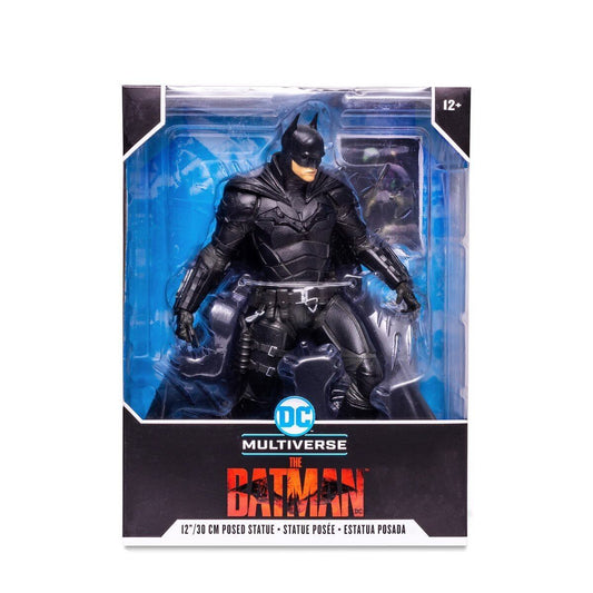 マクファーレン・トイズ DCマルチバース 12インチ ポーズドスタチュー ザ・バットマン バットマン ブラックスーツ 未開封 ※難あり